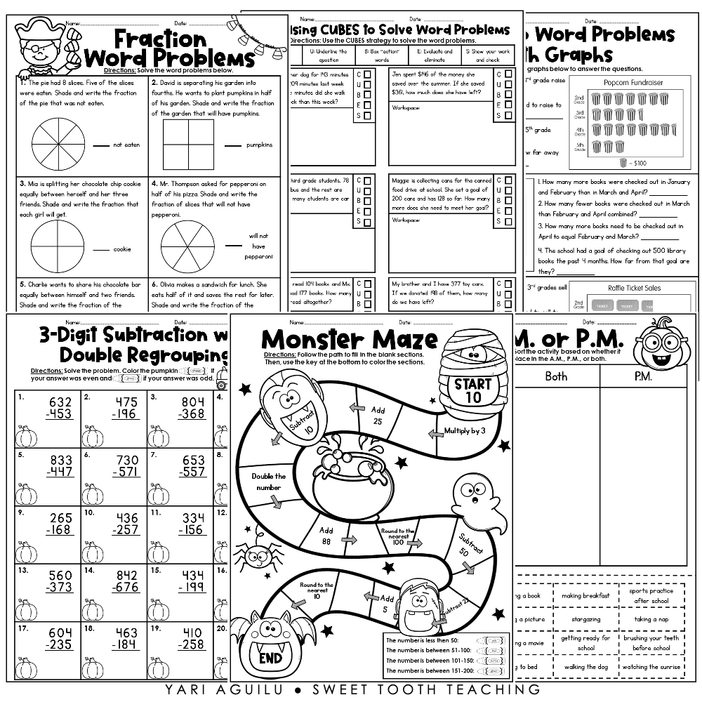 3rd grade math worksheets