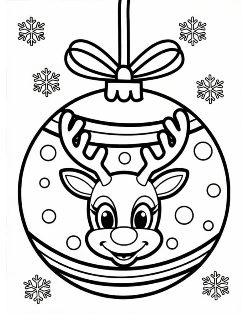 40 Free Printable Christmas Ornament Coloring Pages For Kids Prudent Penny Pincher