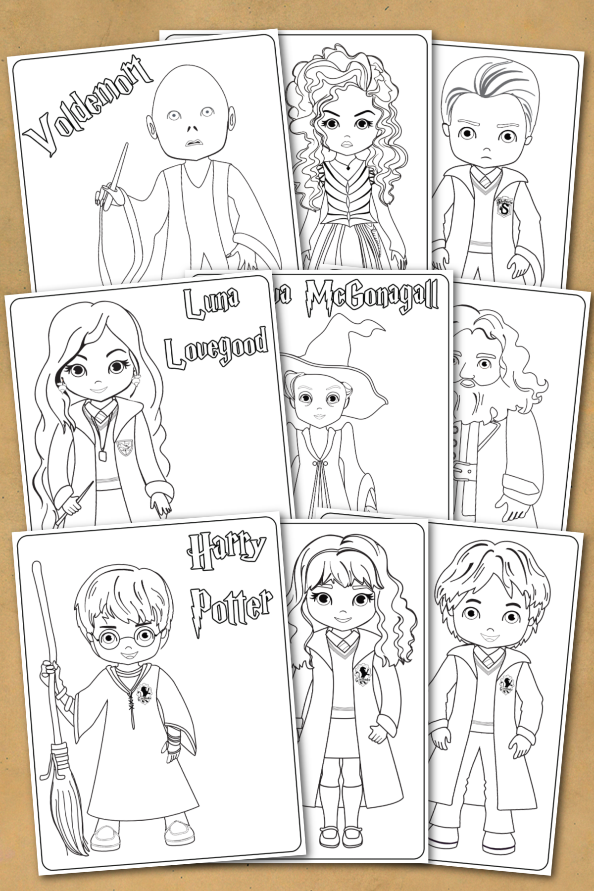 harry potter printable coloring pages