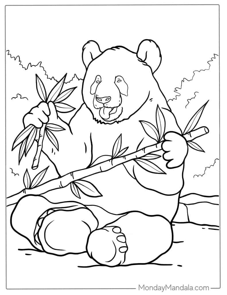 panda coloring pages printable