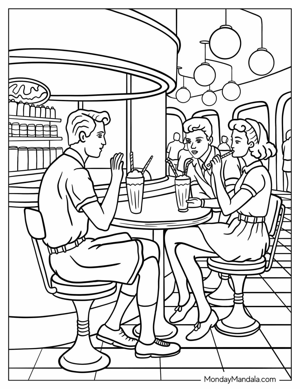 41 Vintage Coloring Pages Free PDF Printables 