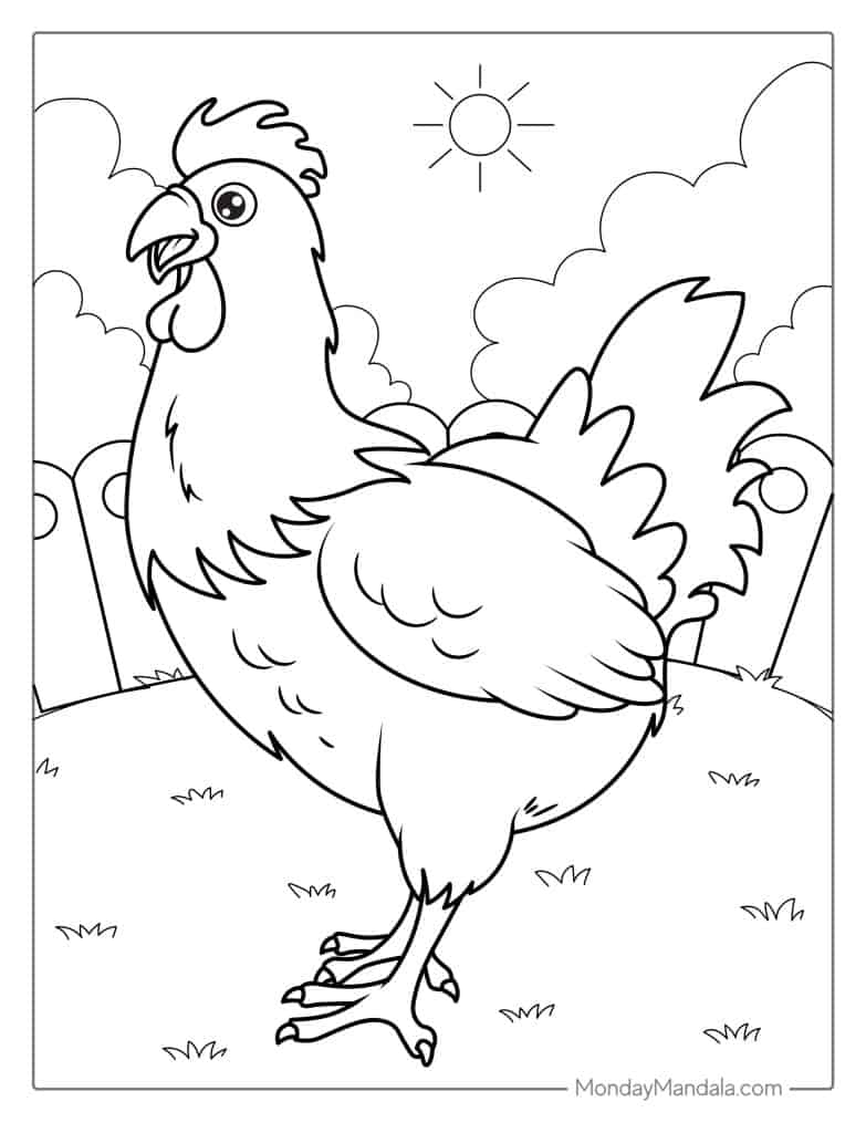 44 Chicken Coloring Pages Free PDF Printables 