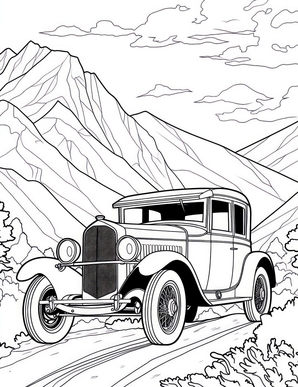 45 Car Coloring Pages For Adults And Kids Our Mindful Life