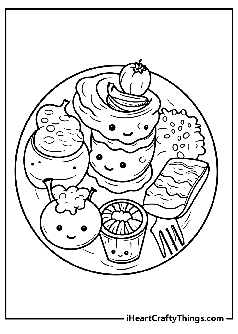 45 Food Coloring Pages Easy Printables To Download For Free