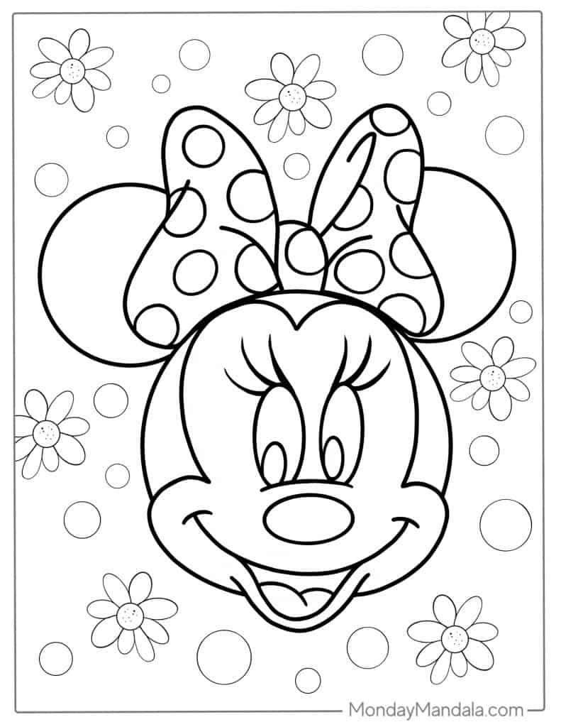 free printable minnie mouse birthday coloring pages