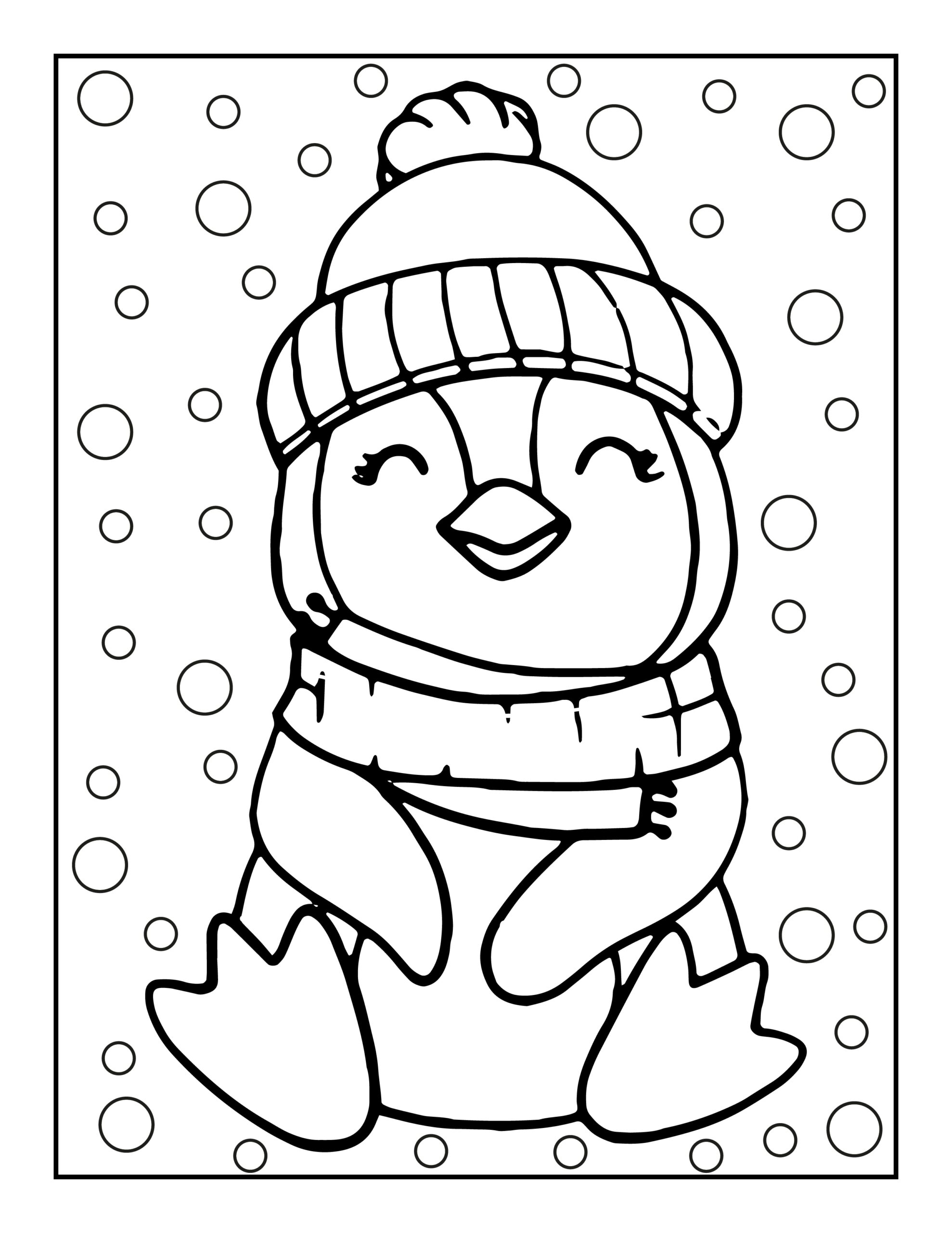 free printable penguin coloring pages