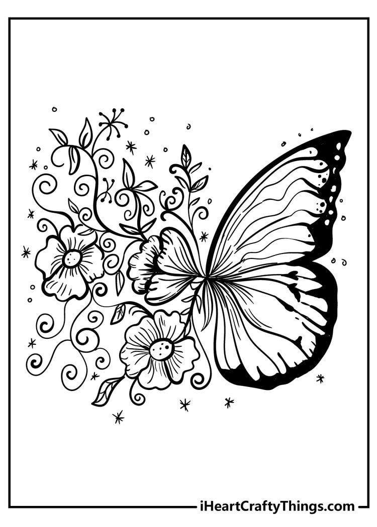 49 Butterfly Coloring Pages Free PDF Printables For Kids 