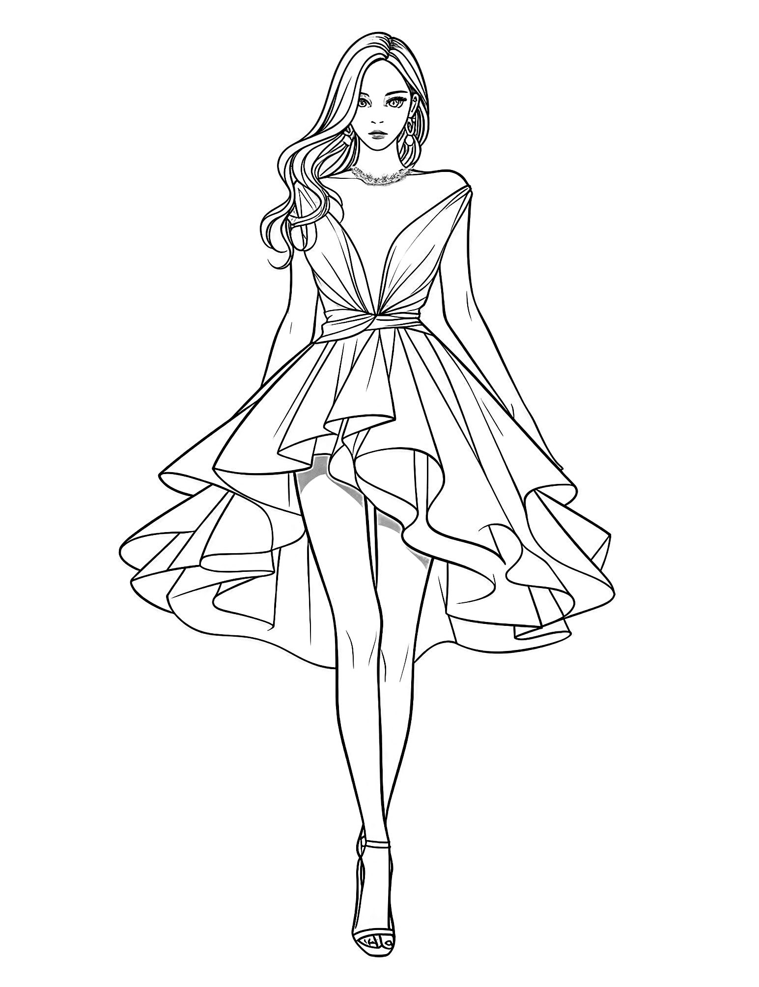 49 Stunning Dress Coloring Pages For Kids And Adults Our Mindful Life Dress Illustration Fashion Illustration Sketches Dresses Dress Sketches