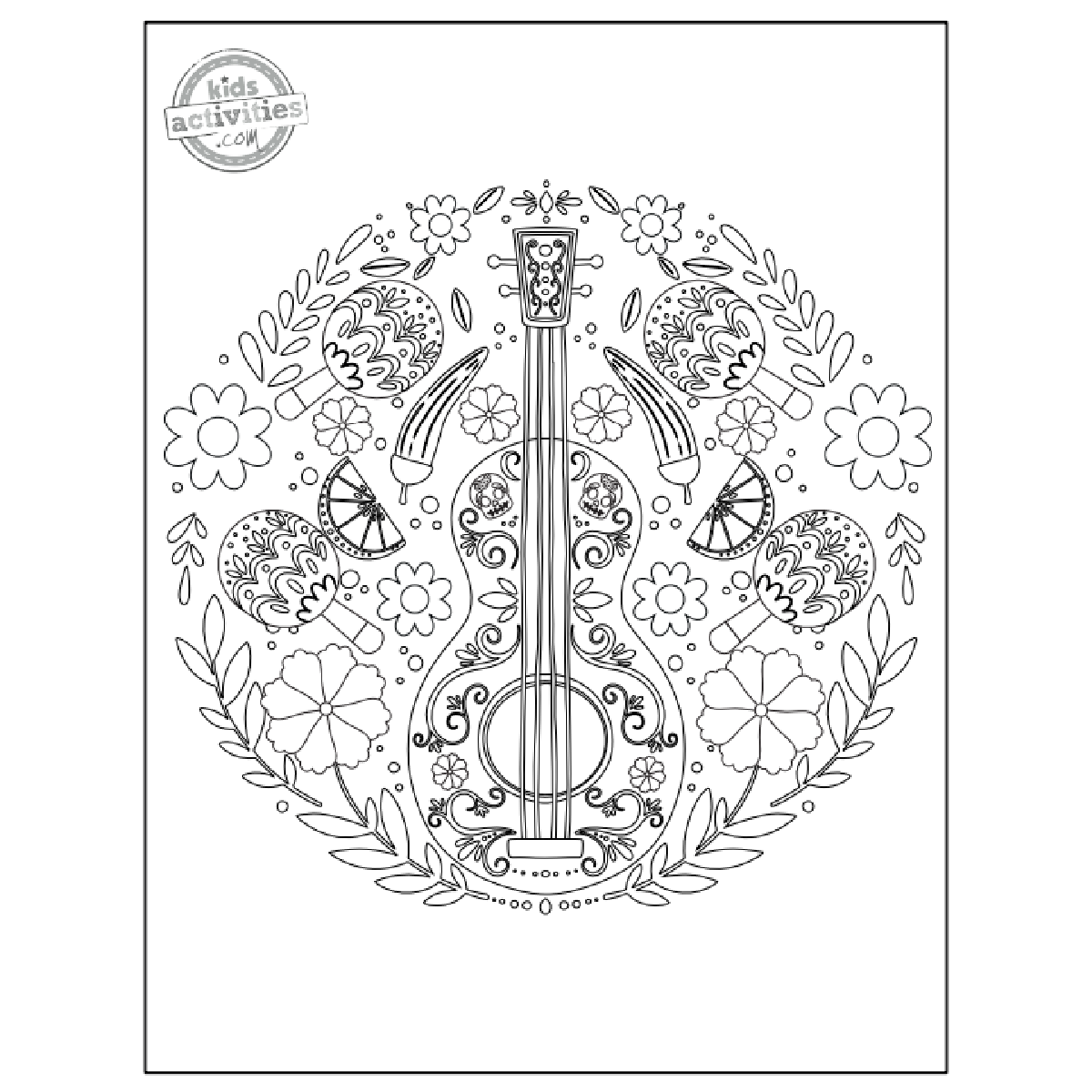 day of the dead printable coloring pages