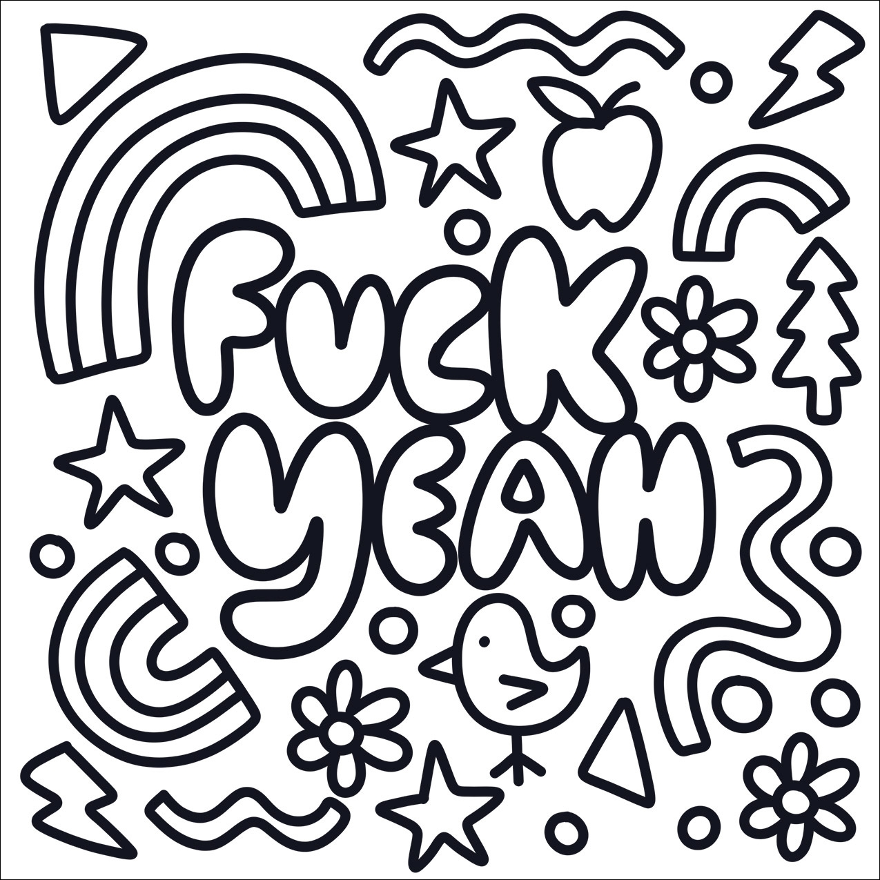 free printable swear word coloring book