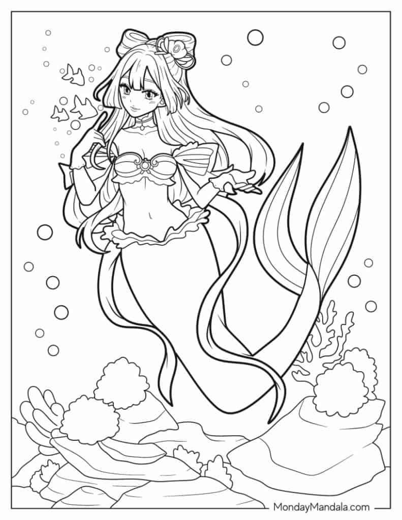 50 Mermaid Coloring Pages Free PDF Printables 50 Mermaid Coloring Pages Free PDF Printables