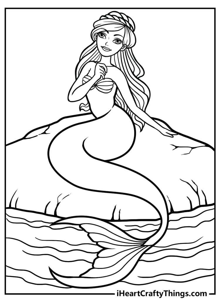 printable mermaid coloring pages