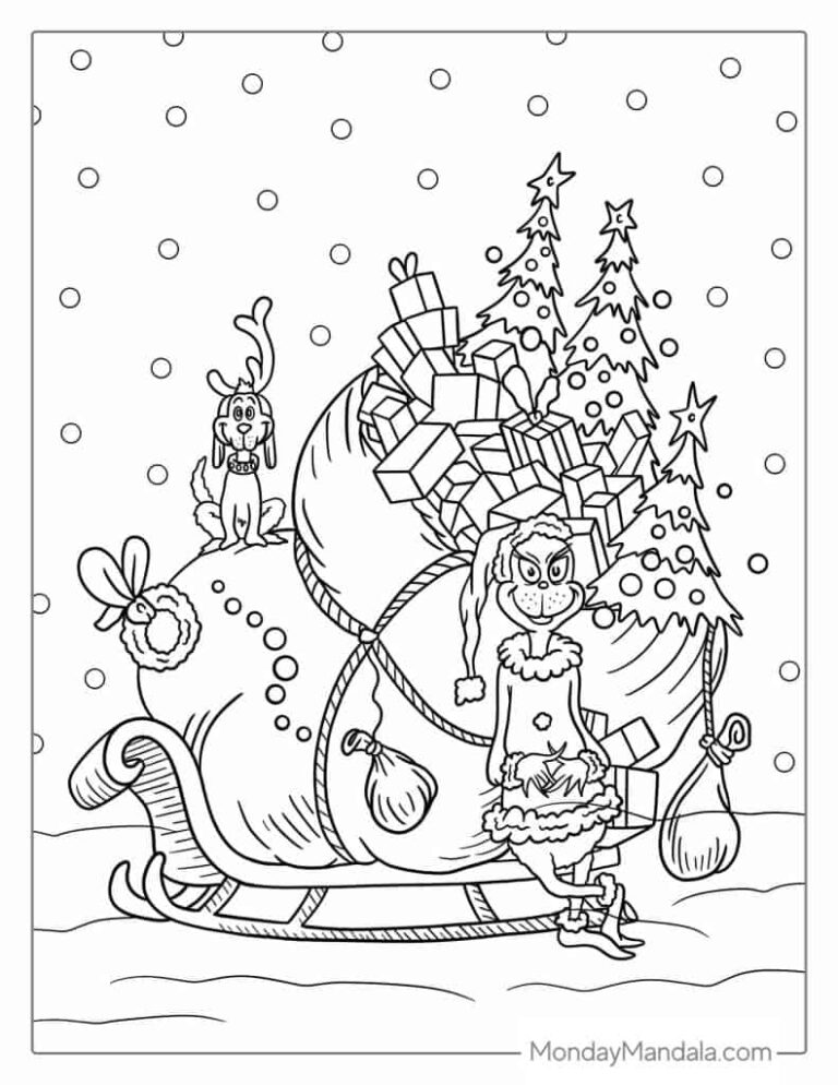 51 Grinch Coloring Pages Free PDF Printables 