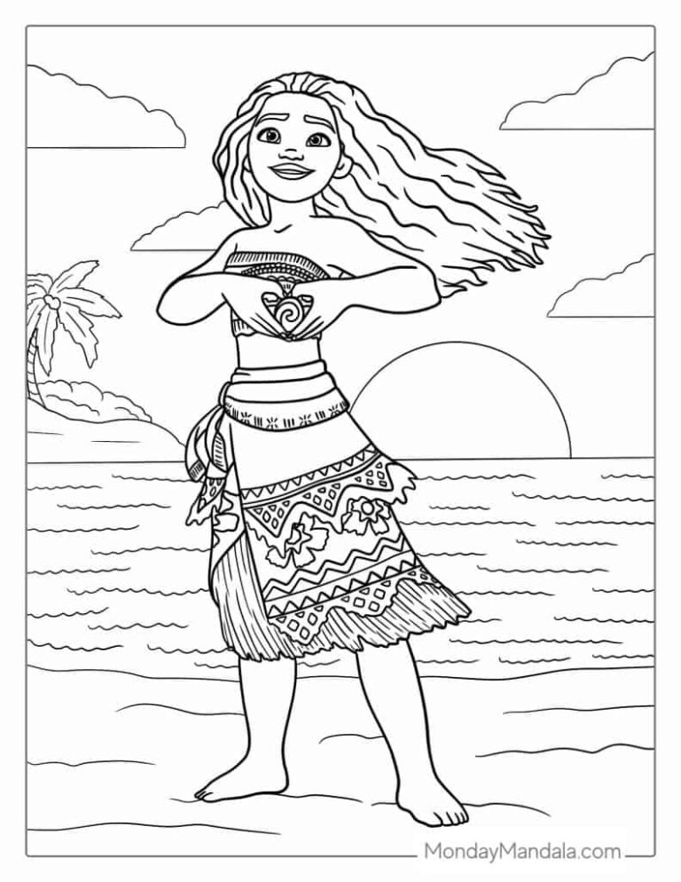 52 Moana Coloring Pages Free PDF Printables 