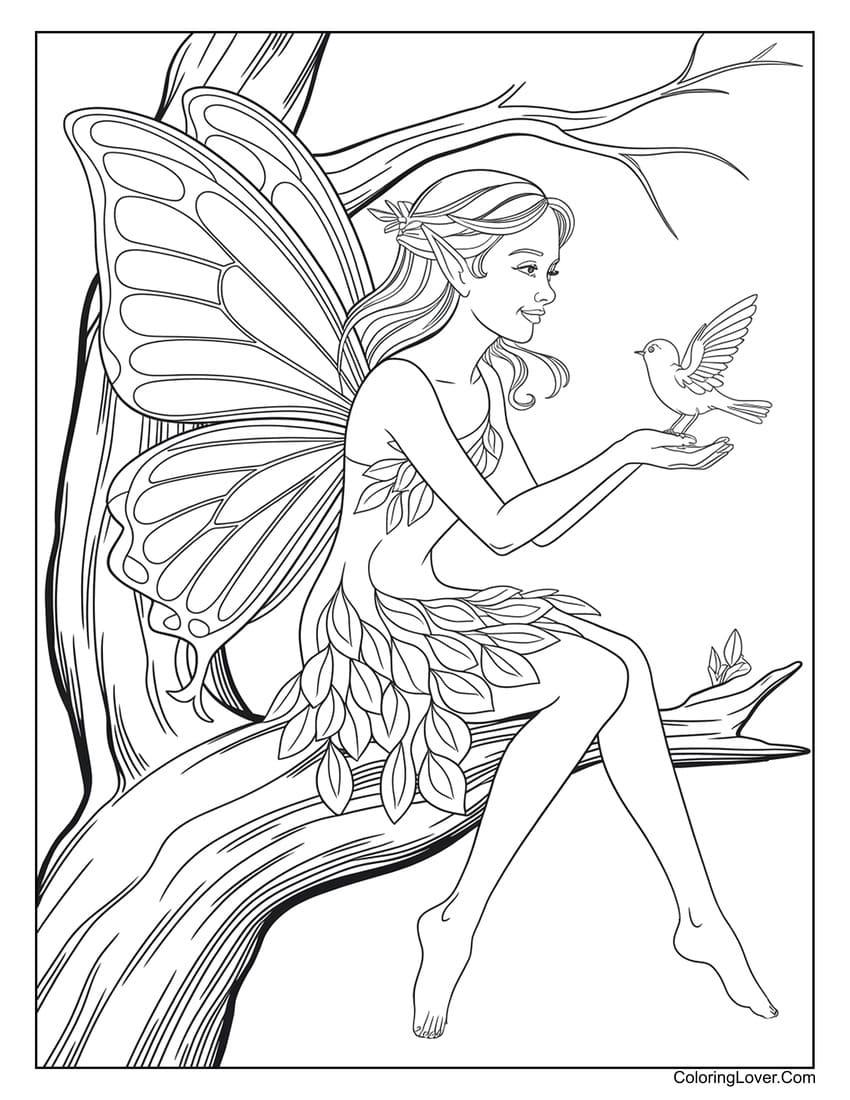 free printable coloring pages of fairies