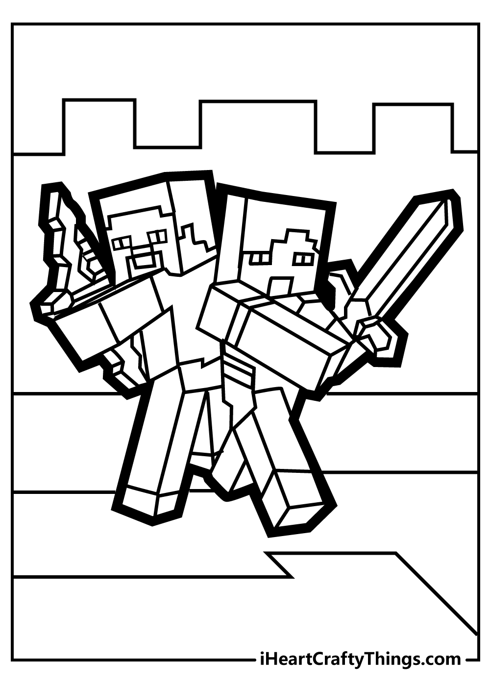 printable minecraft coloring pages