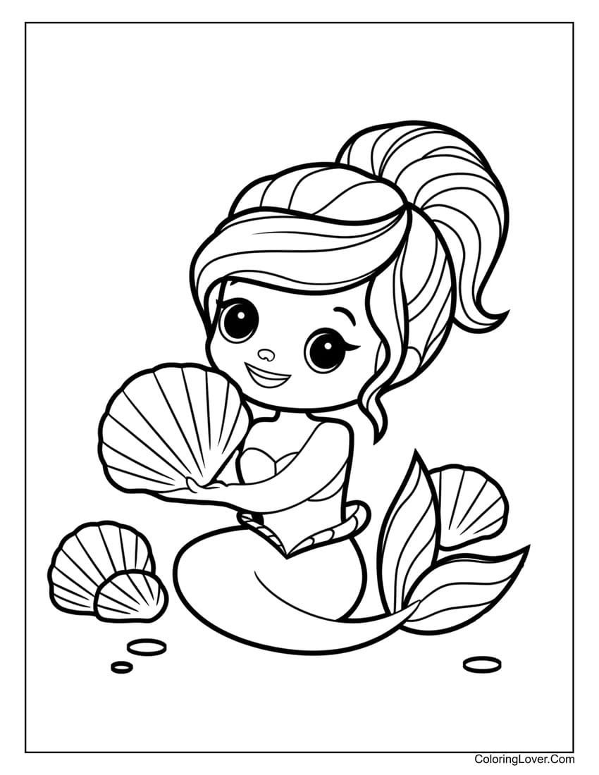 mermaid printable coloring pages