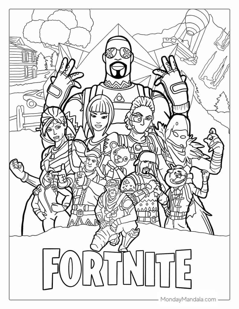 fortnite coloring pages printable