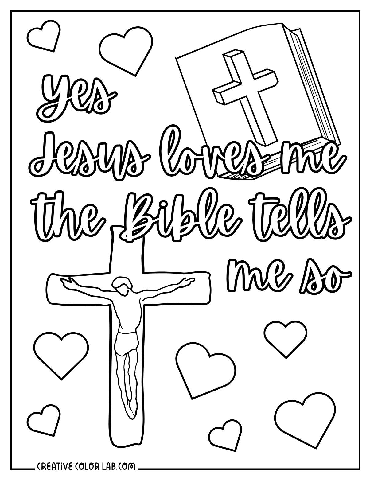 free printable coloring pages jesus loves me