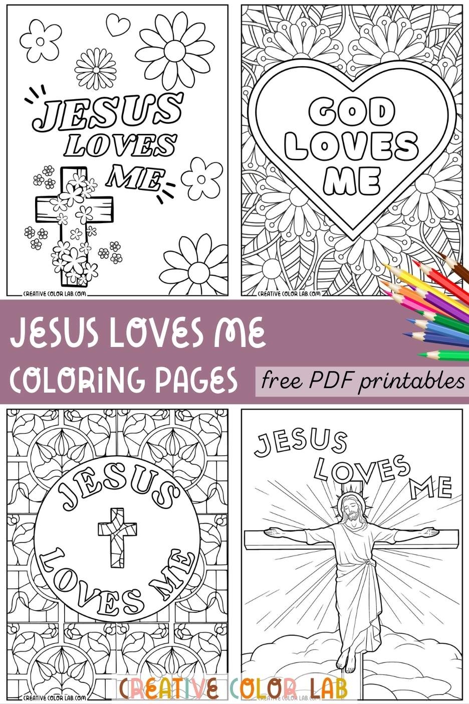 6 Jesus Loves Me Coloring Pages Free PDF Printables