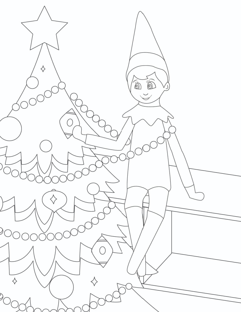 6 Printable Elf On The Shelf Coloring Pages Freebie Finding Mom