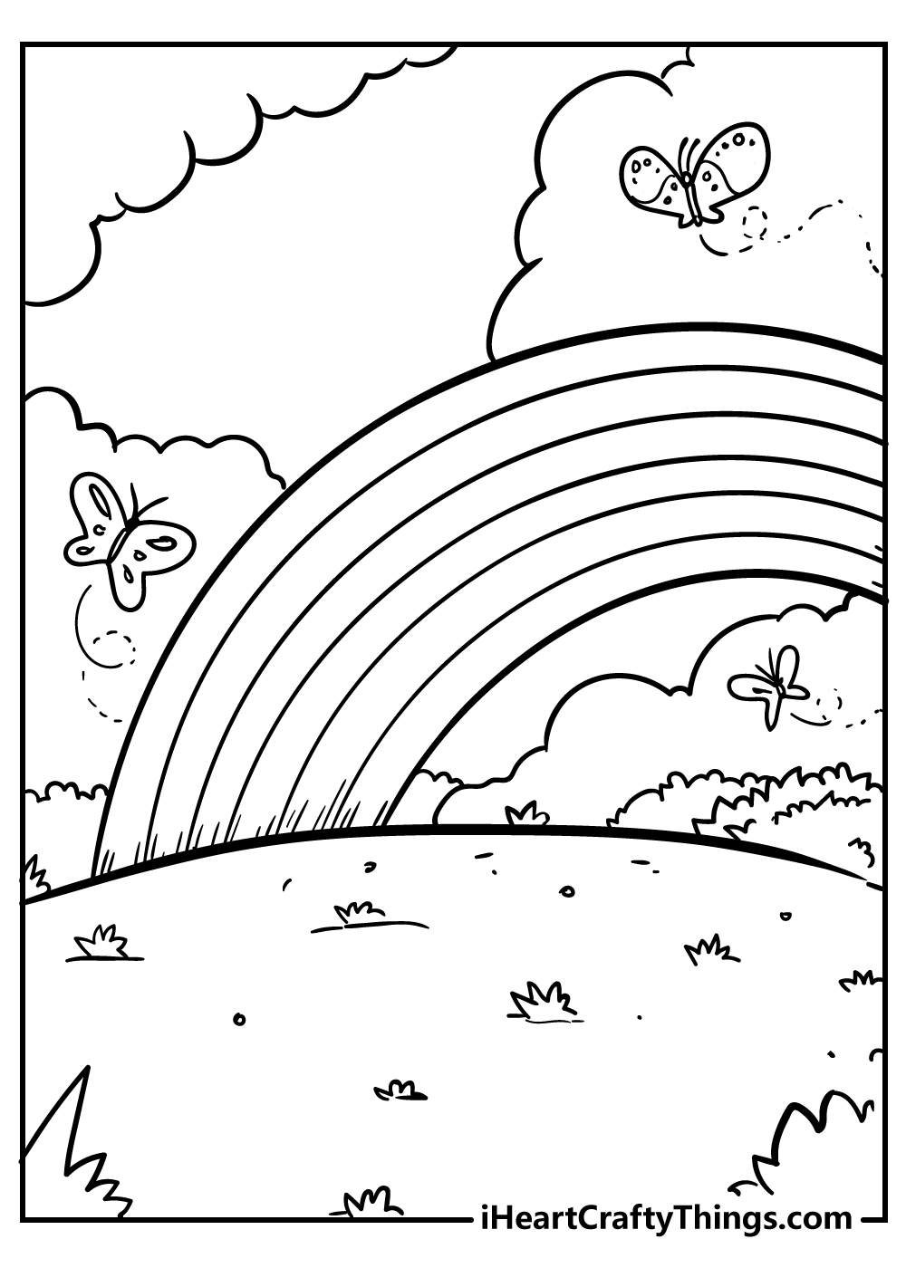 printable coloring pages rainbow