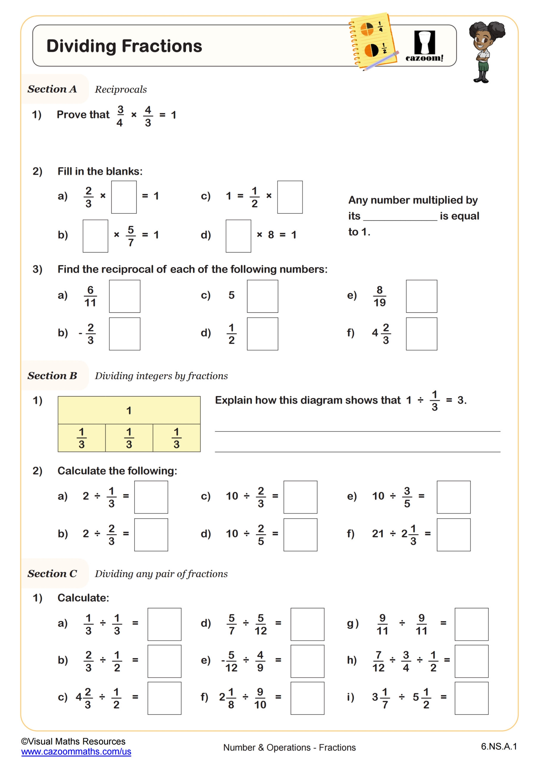 math worksheets for 6th graders