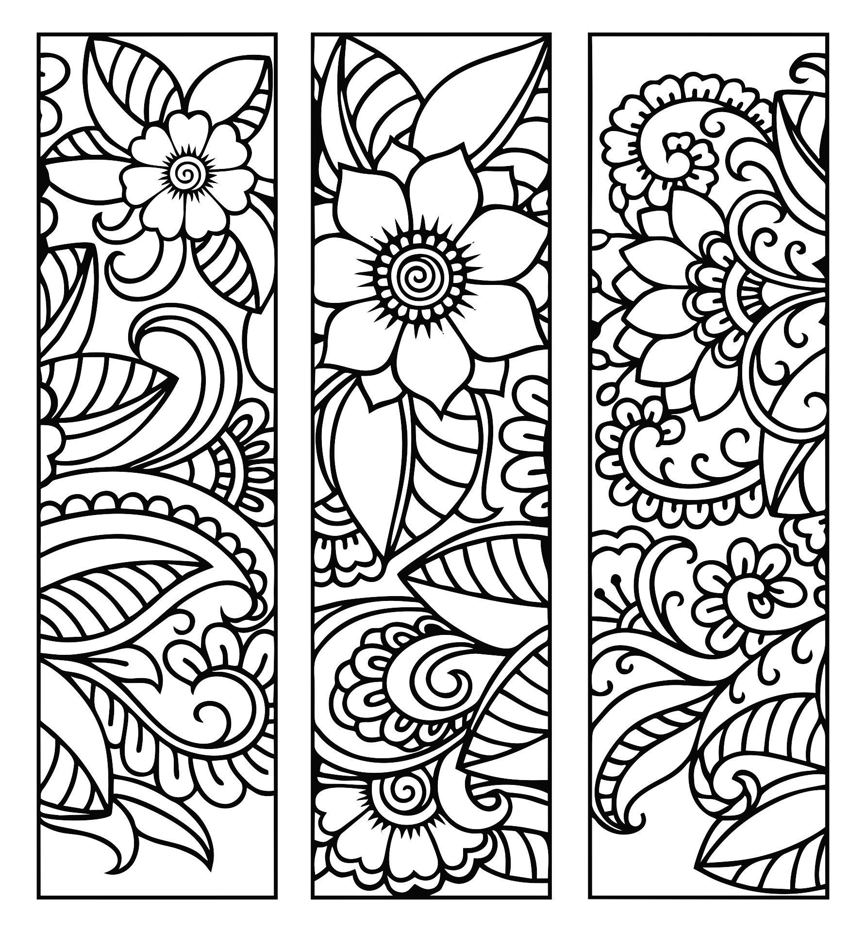 printable bookmarks to color pdf