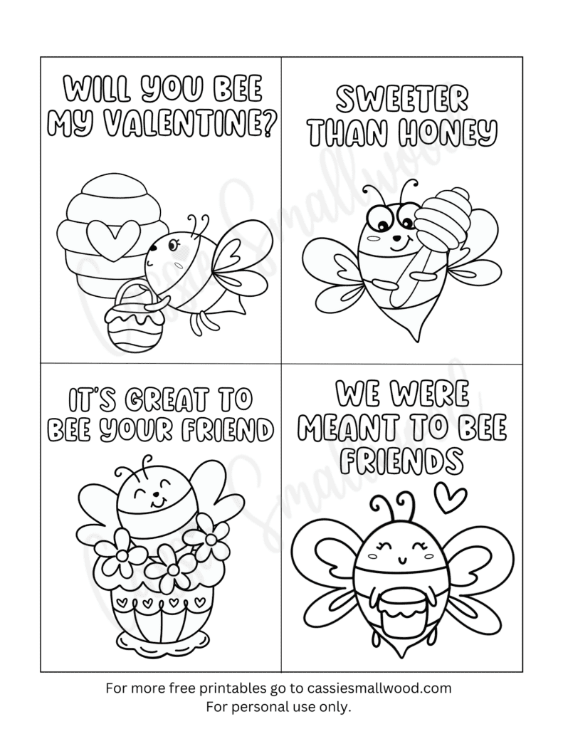 93 CUTEST Printable Valentine s Day Cards To Color Cassie Smallwood