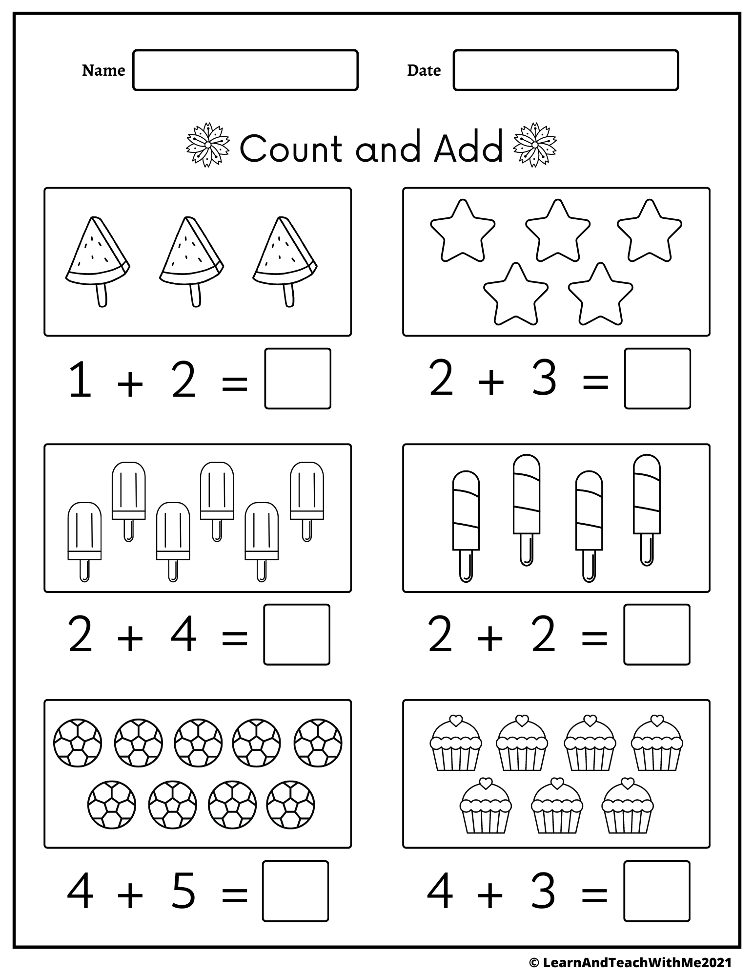 Addition Worksheets 1 10 Made By Teachers