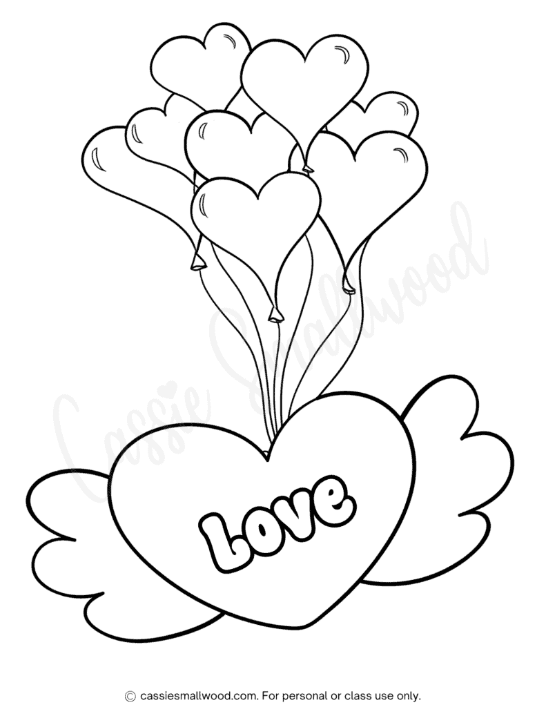 ADORABLE Heart Coloring Pages Cassie Smallwood