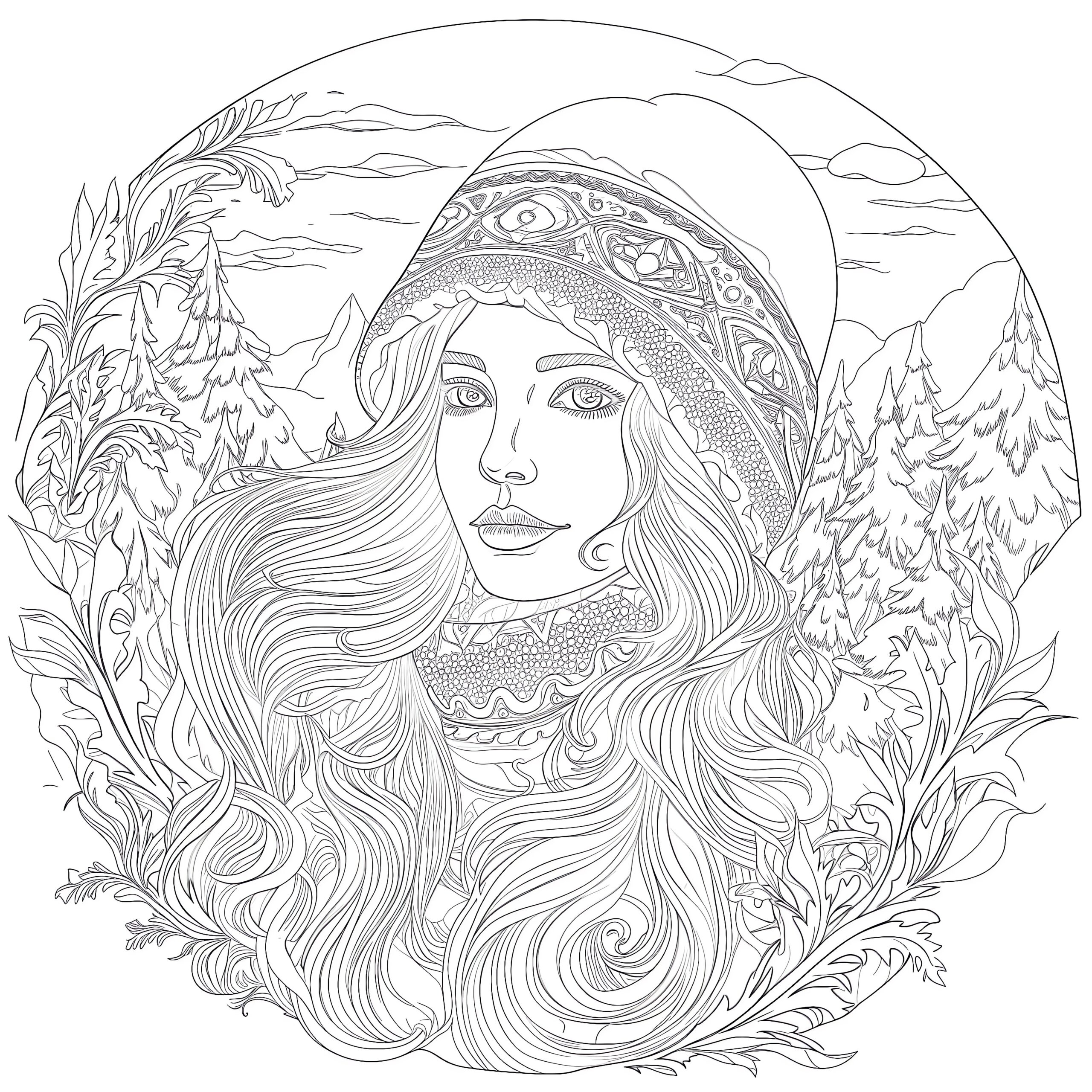 free printable winter coloring pages for adults