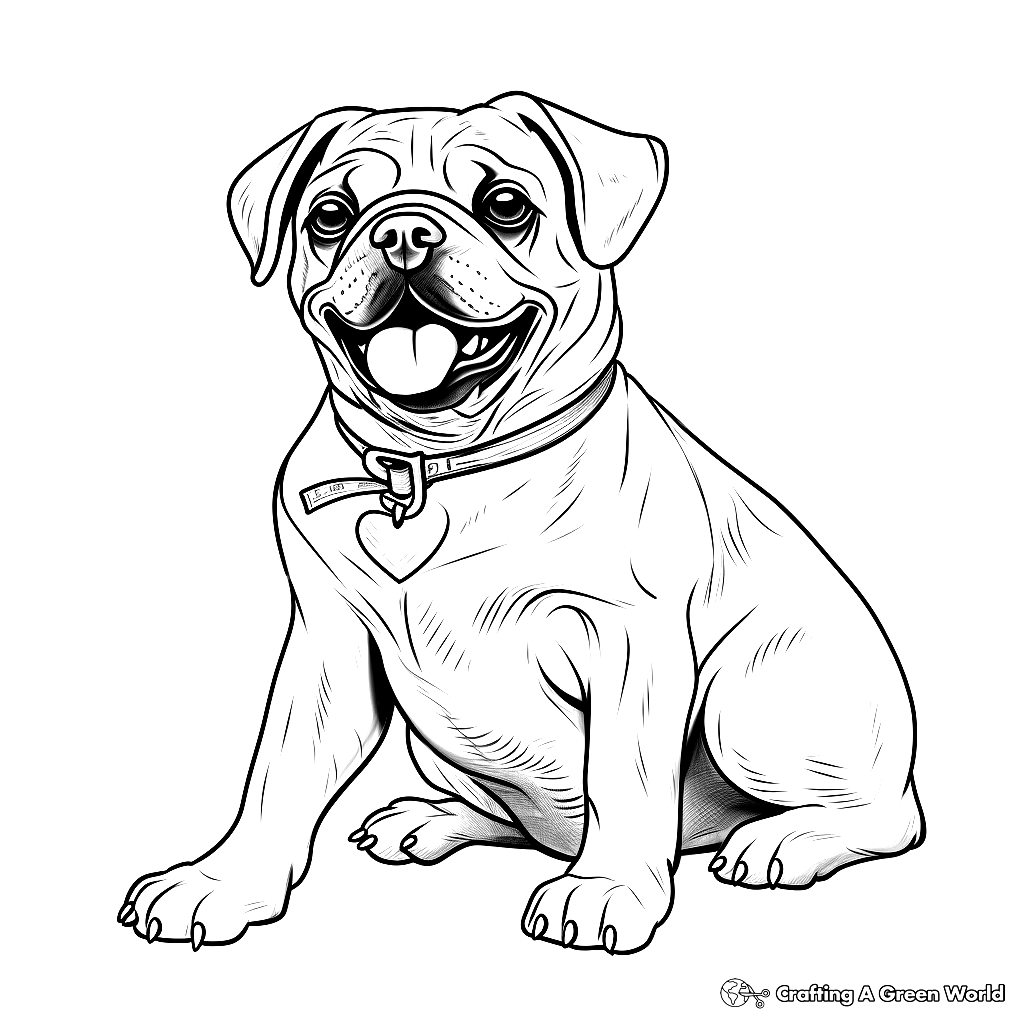 Adult Pug Coloring Pages Free Printable 
