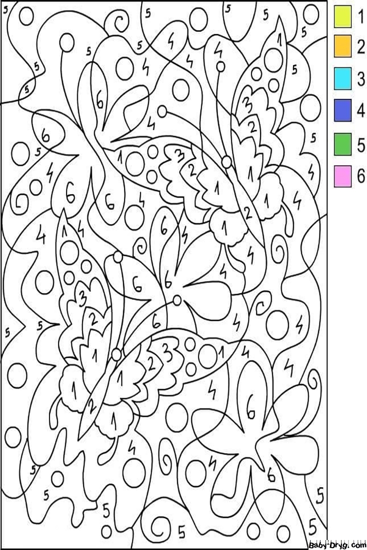 Advanced Color By Number Color By Number Coloring Pages