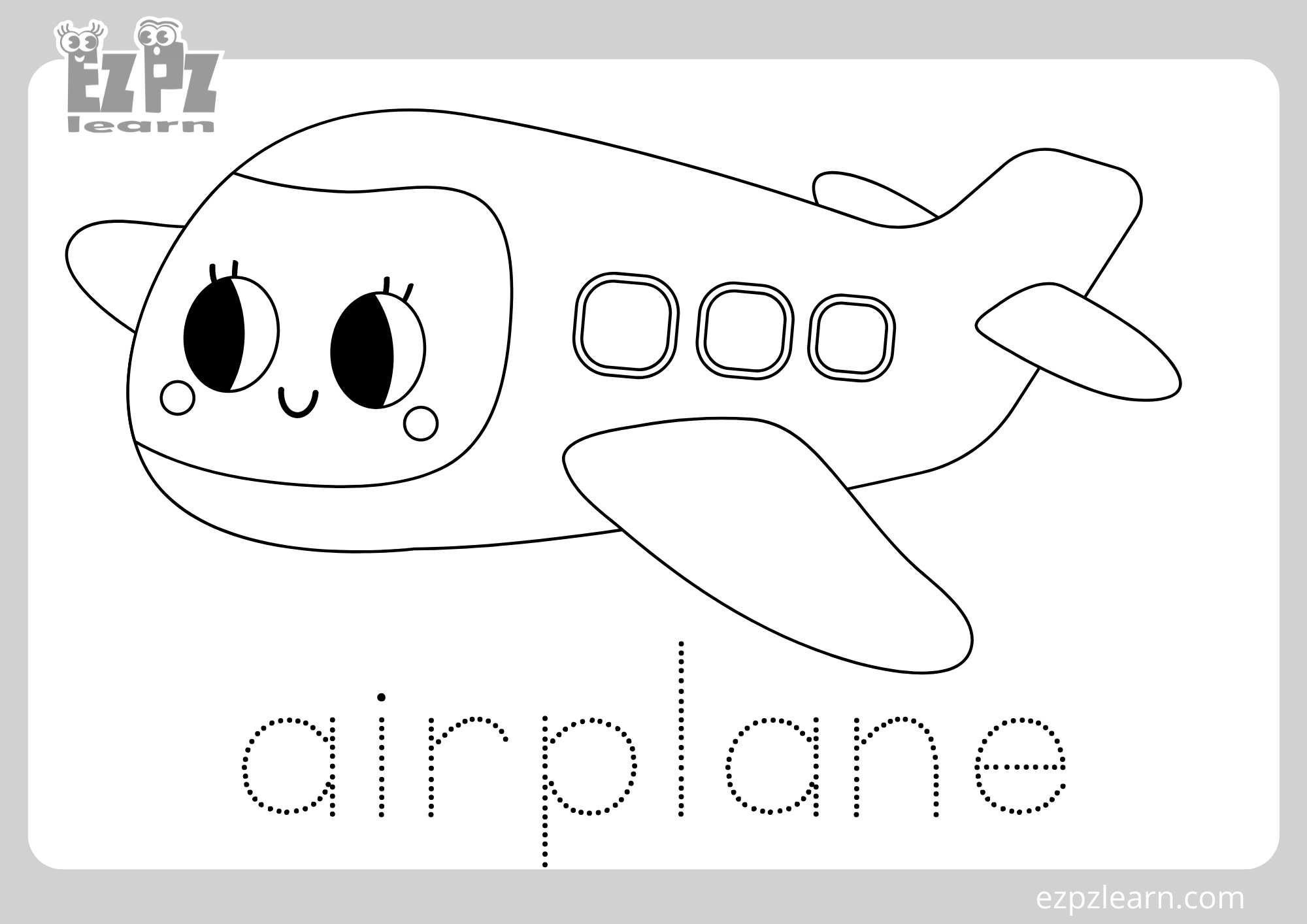 Airplane Coloring Page For Kids Free Download Ezpzlearn Airplane Coloring Page For Kids Free Download Ezpzlearn