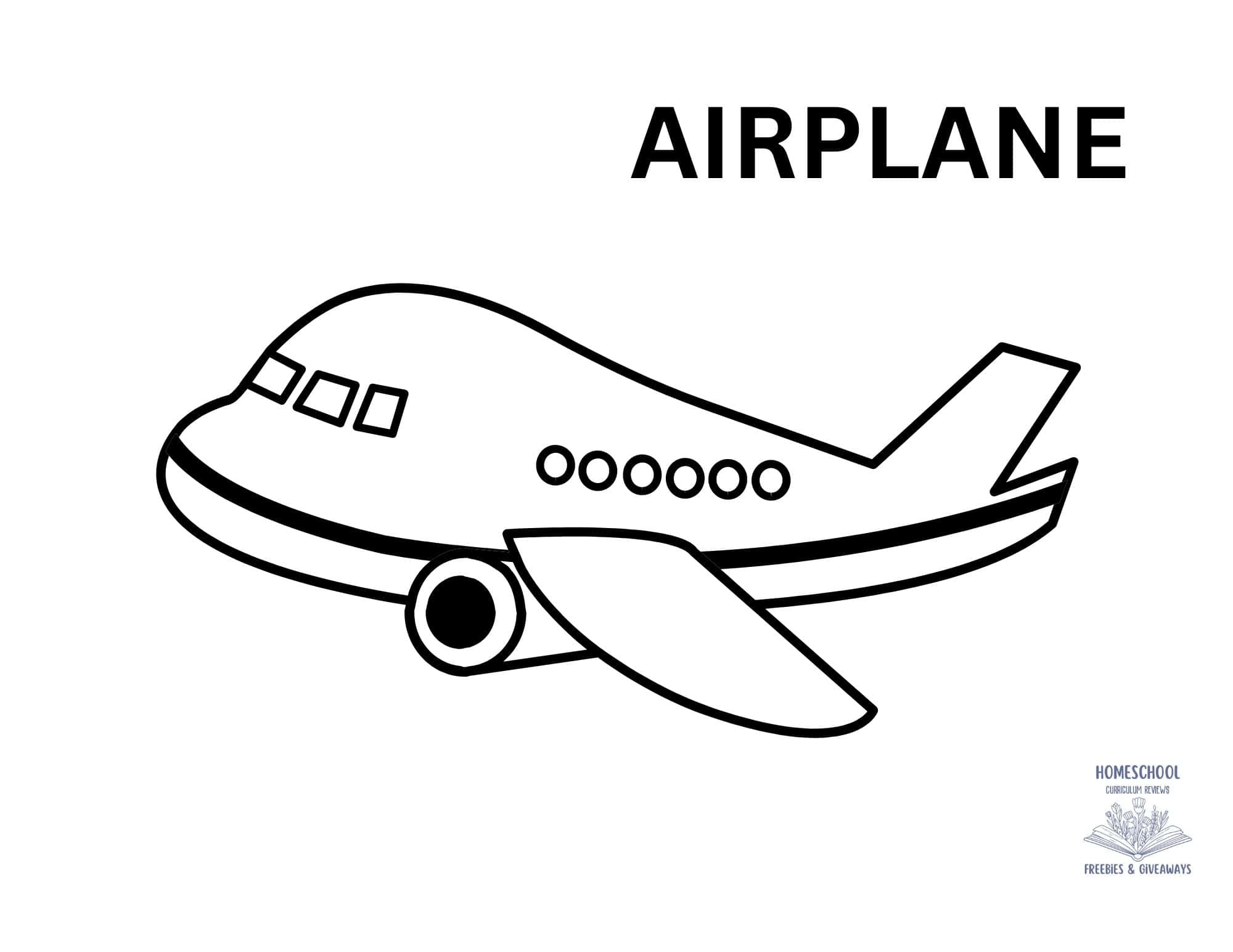 Airplane Coloring Page Homeschool Freebies And Giveaways Airplane Coloring Page Homeschool Freebies And Giveaways