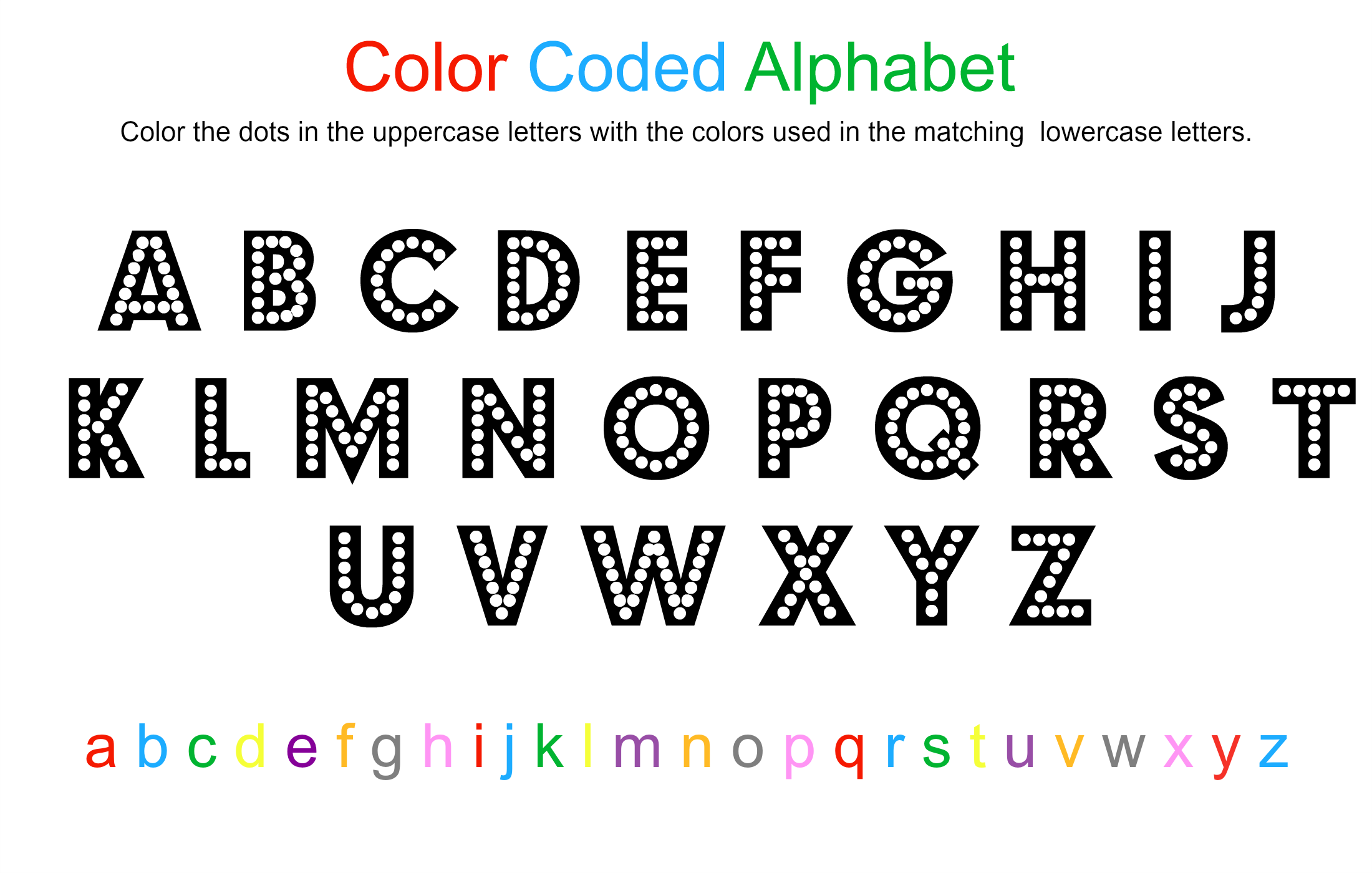 Alphabet Coloring Sheet Free Printable No Time For Flash Cards