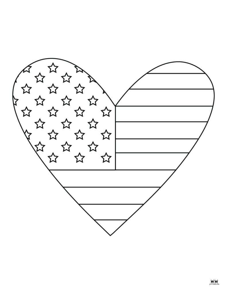printable american flag coloring page
