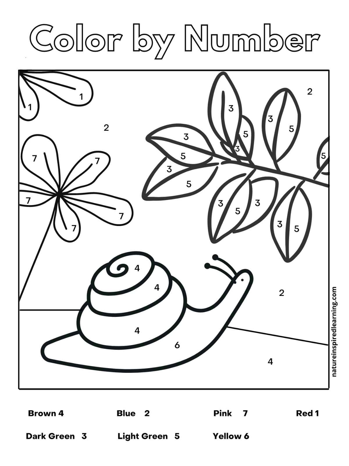 Animal Color By Number Worksheets Nature Inspired Learning