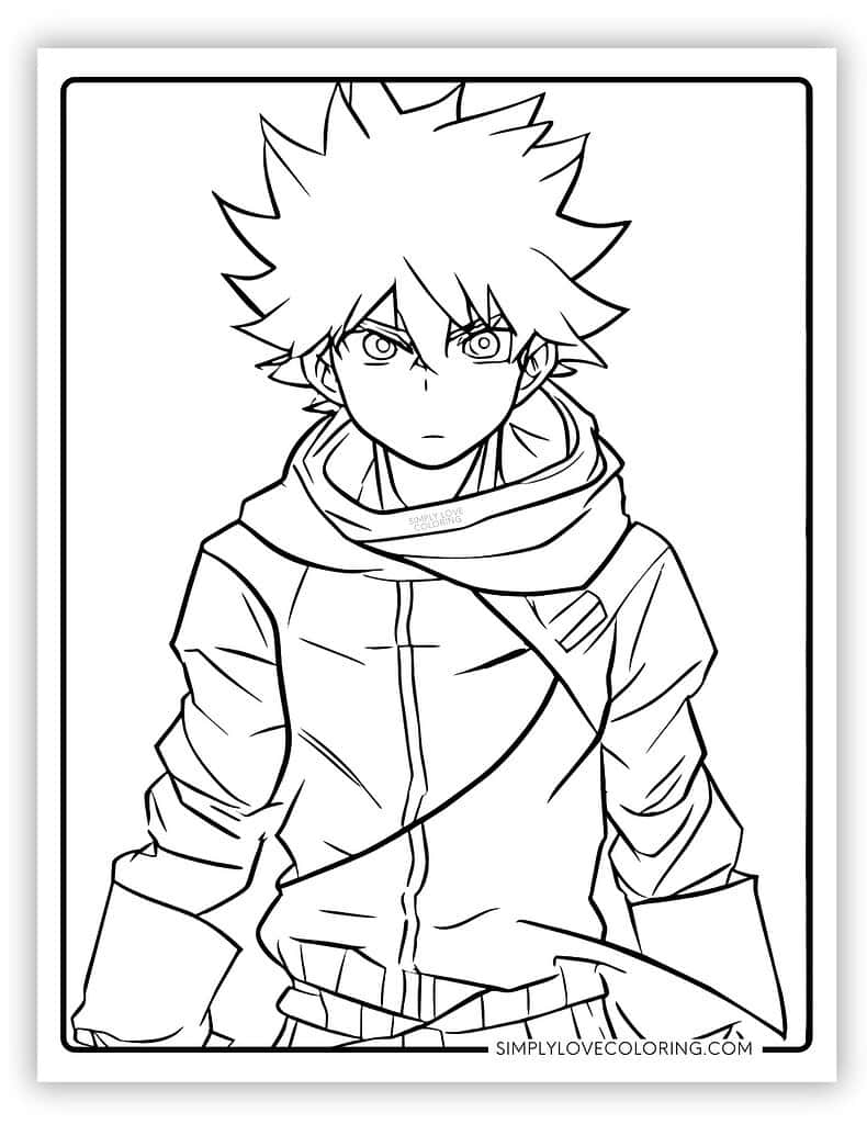 anime coloring pages online for printable