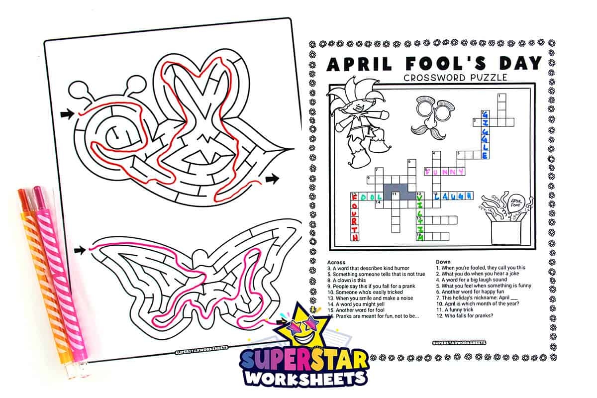 aprils fools worksheet 4th grade