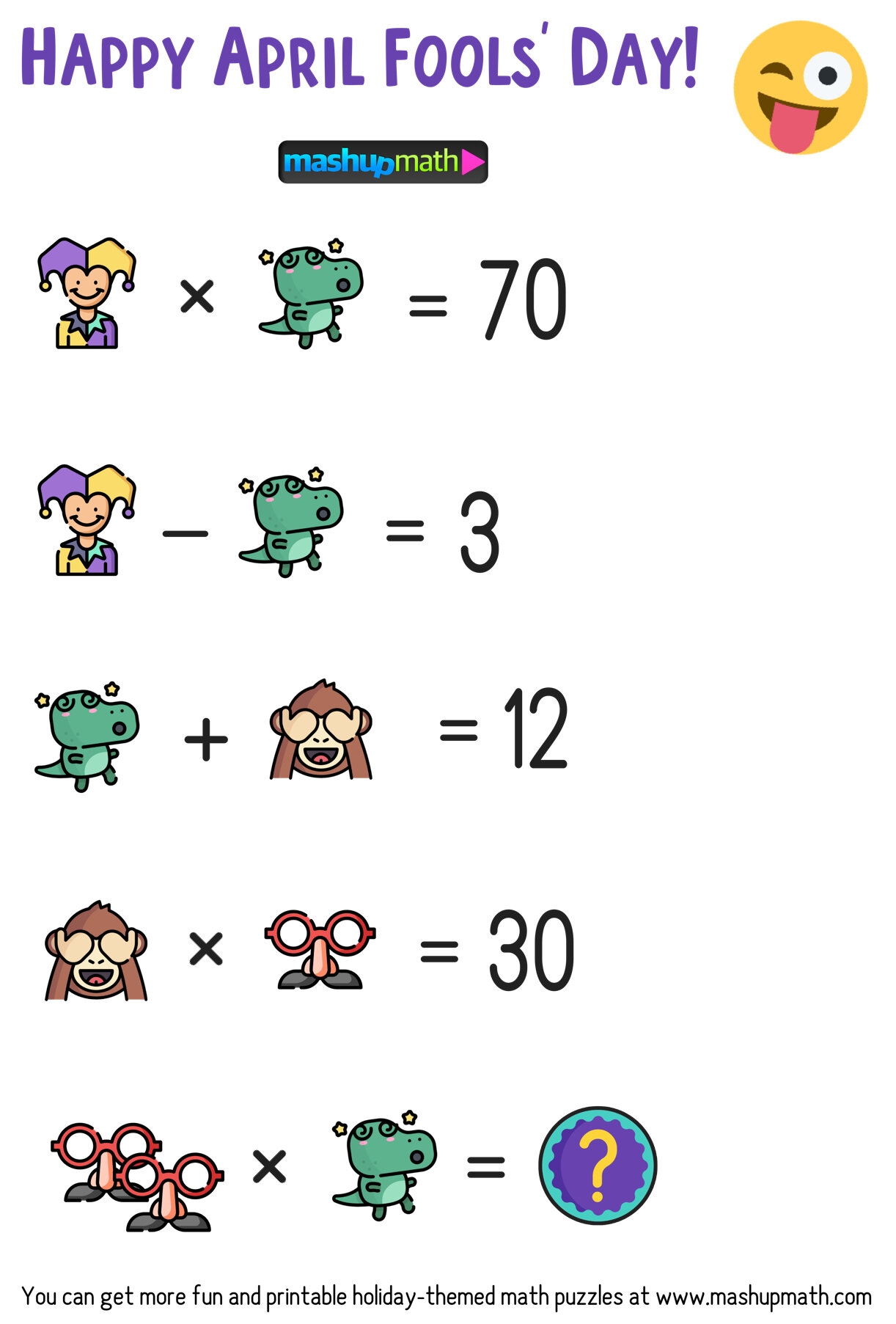 April Fools Day Blog Mashup Math April Fools Day Blog Mashup Math