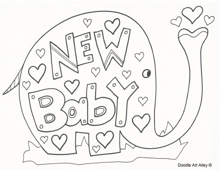 Baby Coloring Pages DOODLE ART ALLEY