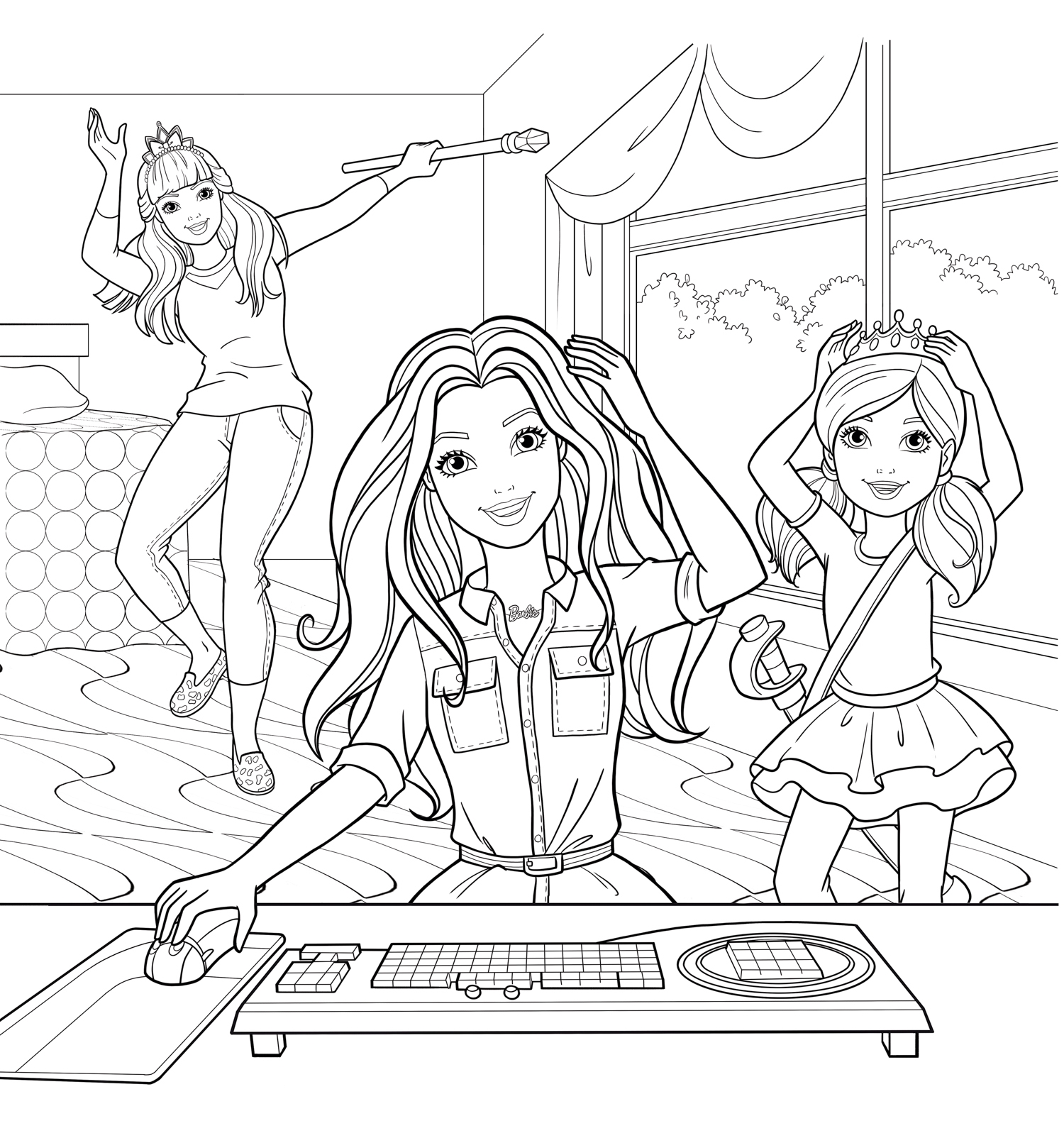 barbie coloring pages free printable