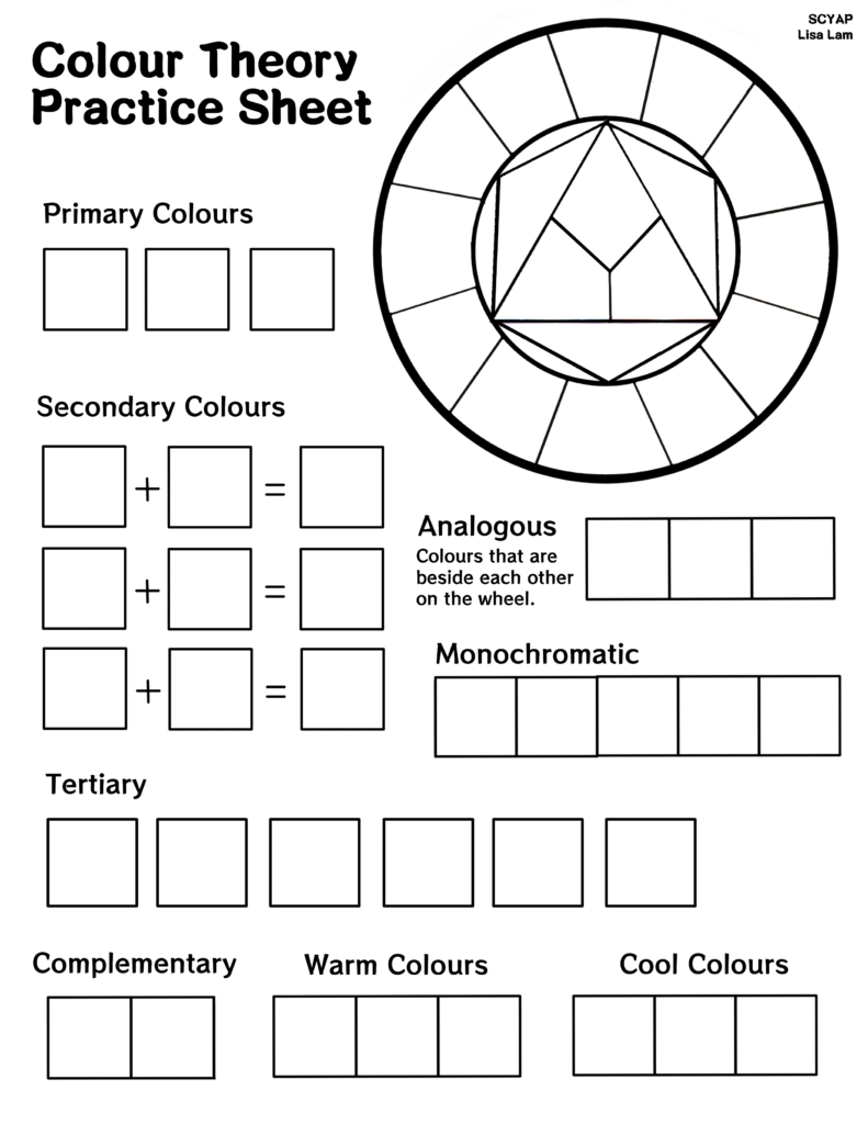 printable color wheel worksheet