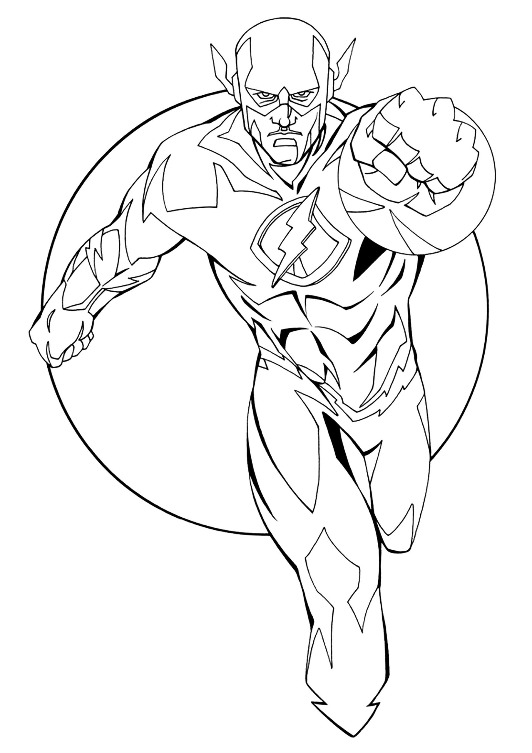 the flash printable coloring pages