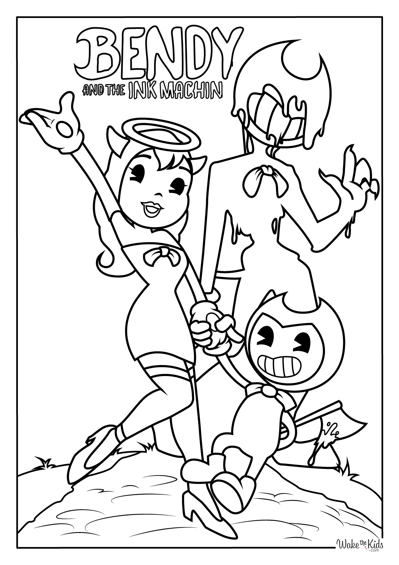 Bendy And The Ink Machine Coloring Pages Free Printable PDFs WakeTheKids Bendy And The Ink Machine Coloring Pages Free Printable PDFs WakeTheKids