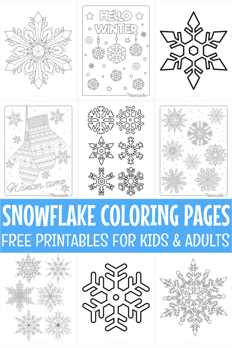 printable snowflake coloring pages