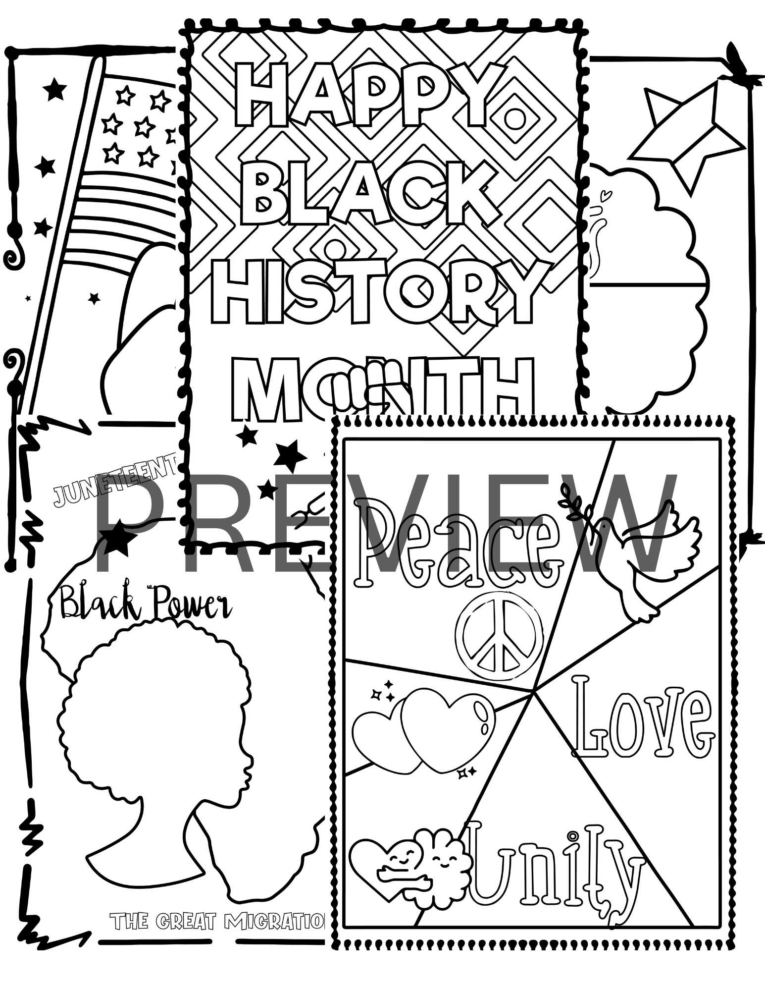 black history month printable coloring pages