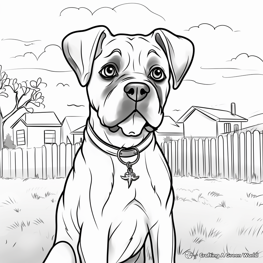Boxer Dogs Coloring Pages Free Printable 